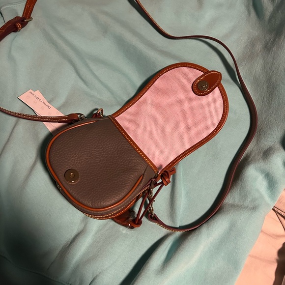 Dooney & Bourke Saddle Brown All-Weather Leather Crossbody - Picture 2 of 3